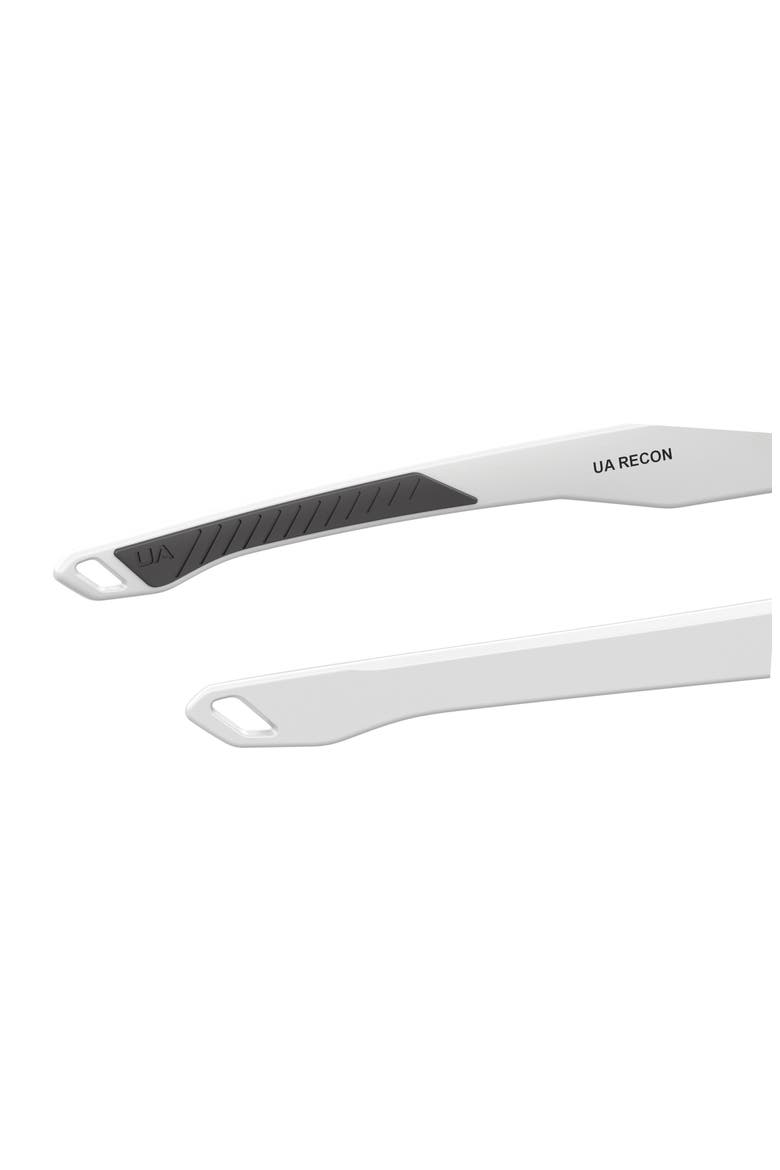 64mm Gradient Polarized Rectangular Sunglasses, Alternate, color, MATT WHITE