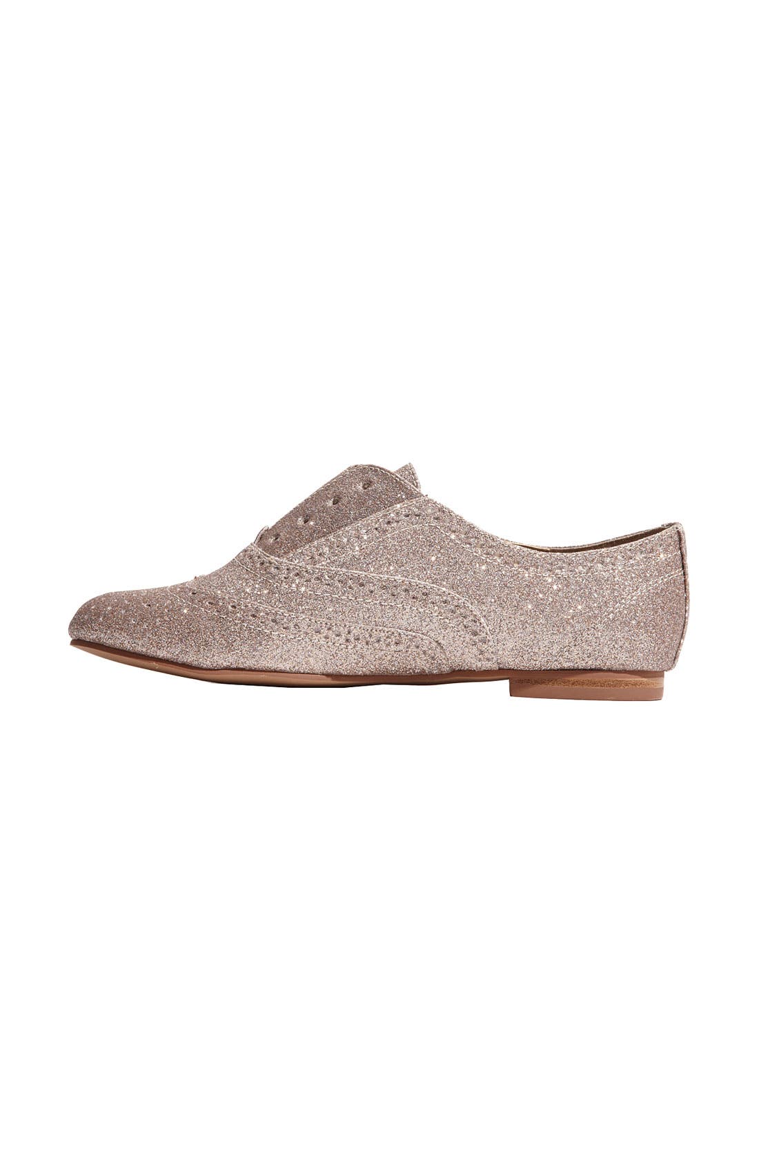 'Trouser' Laceless Oxford, Alternate, color, GOLD GLITTER