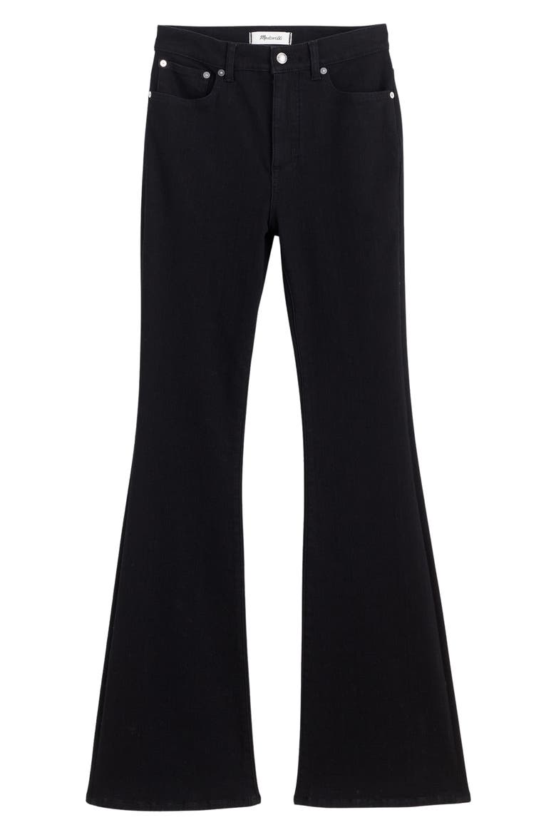 The Stretch Flare Jeans, Alternate, color, BLACK RINSE WASH