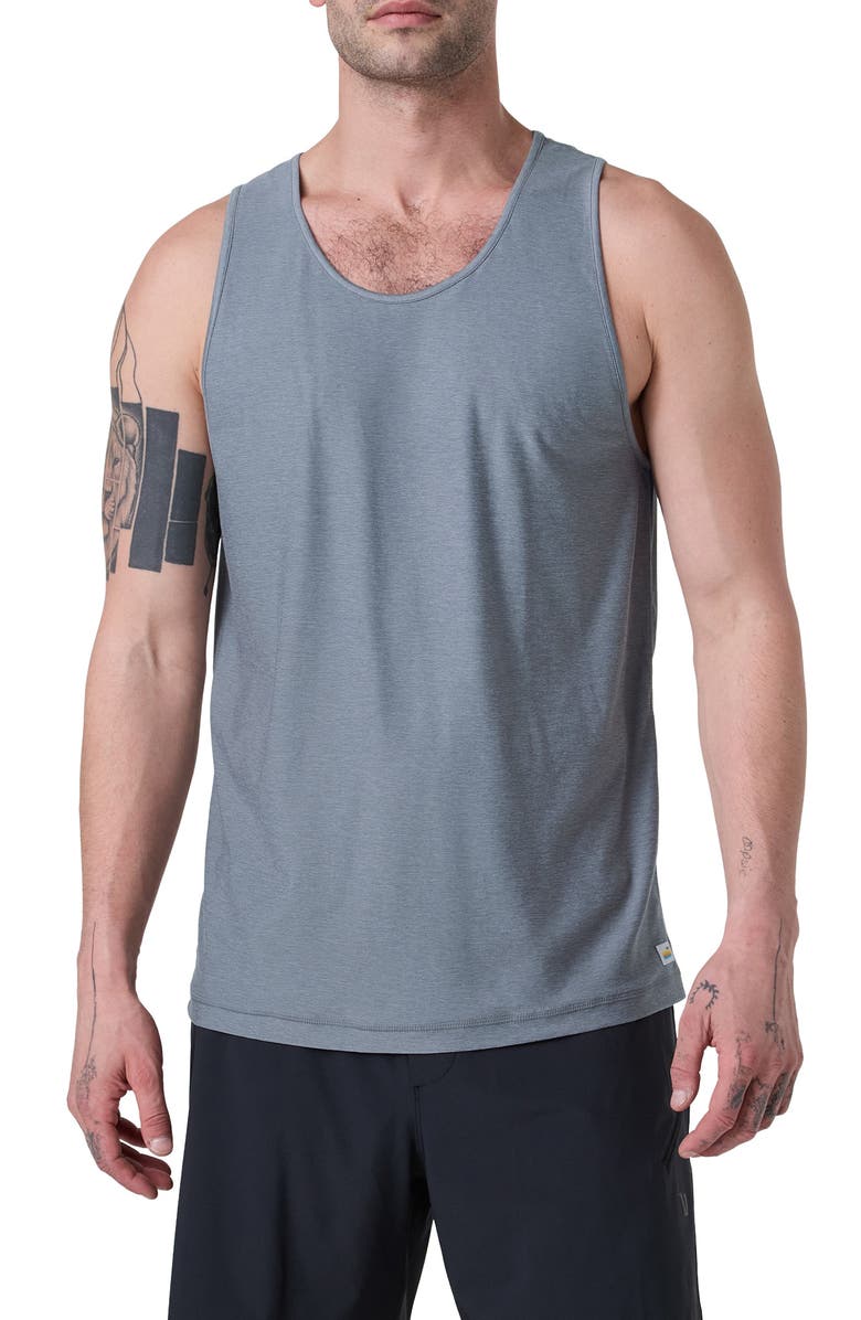 Vuori Strato Tech Tank, Main, color, Dusty Blue Heather