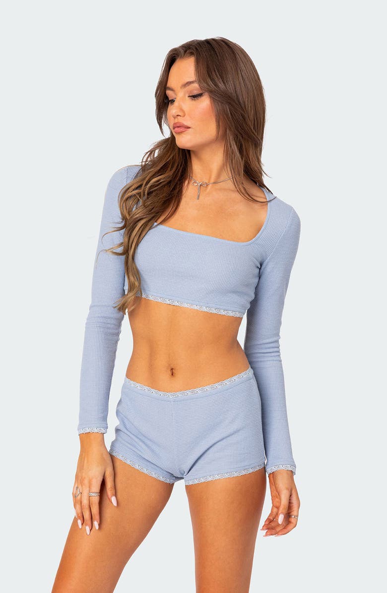 EDIKTED GRWM Thermal Crop Top, Alternate, color, 