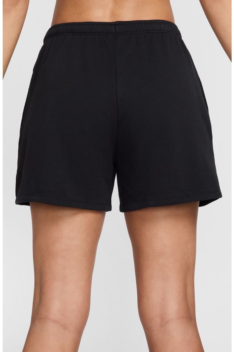 Chill High Waist French Terry Shorts, Alternate, color, 010 010 BLACK/SAIL