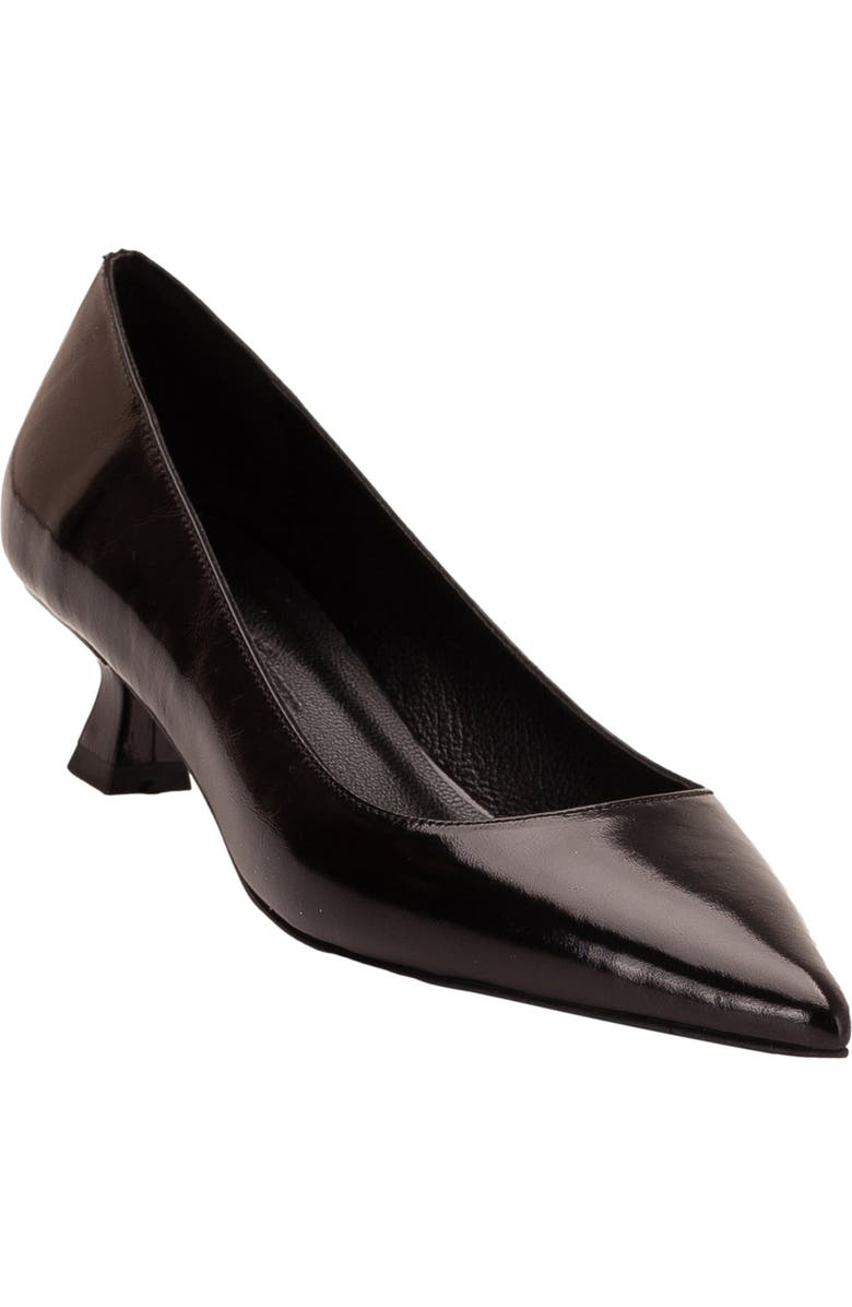 Forever & Always Shoes Helly Kitten Heel Leather Stiletto Pumps, Main, color, Black Patent Leather