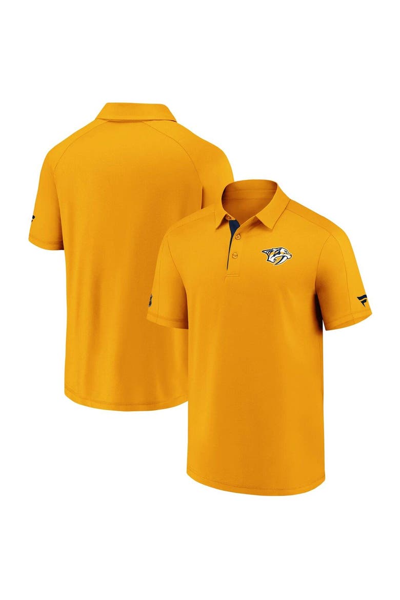Men's Fanatics Branded Gold Nashville Predators Authentic Pro Locker Room Polo, Main, color, Gold