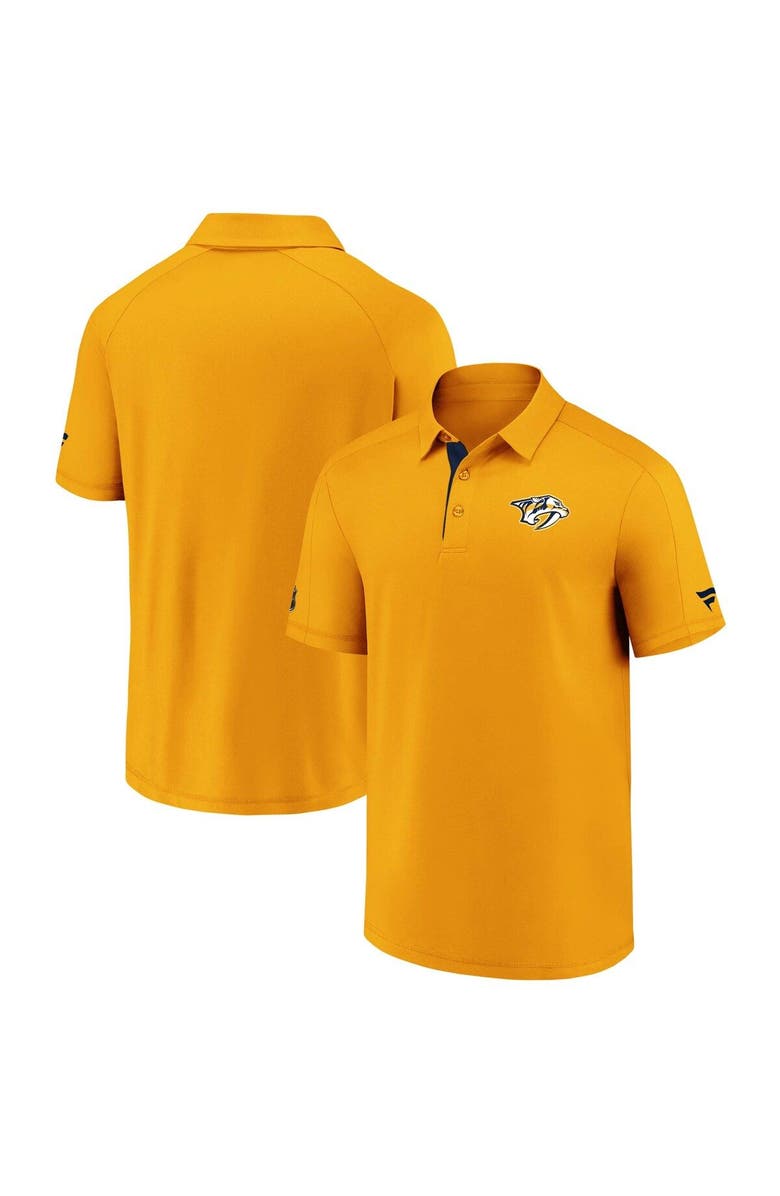 FANATICS Men's Fanatics Branded Gold Nashville Predators Authentic Pro Locker Room Polo, Main, color, Gold