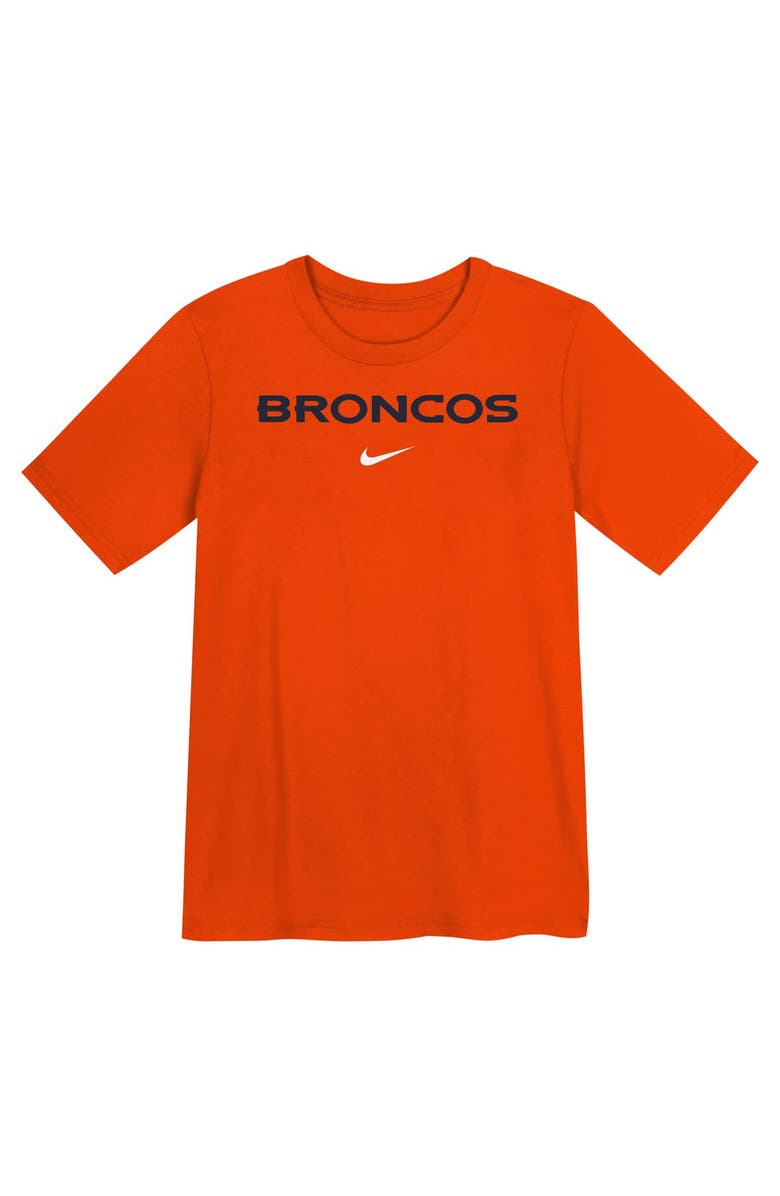 Nike Preschool Nike Orange Denver Broncos Wordmark T-Shirt, Alternate, color, Orange