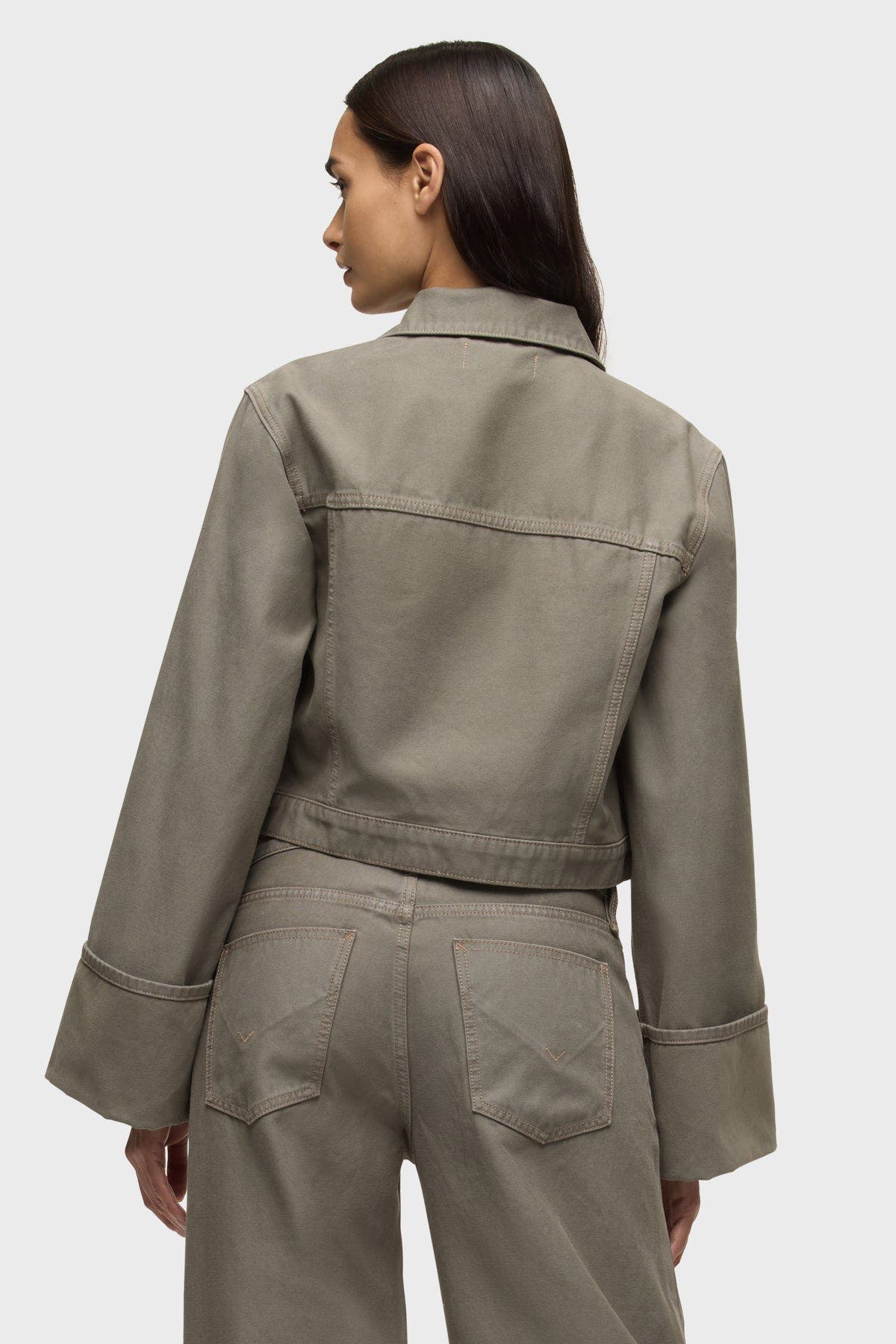 Cuffed Cropped Jacket - image 2