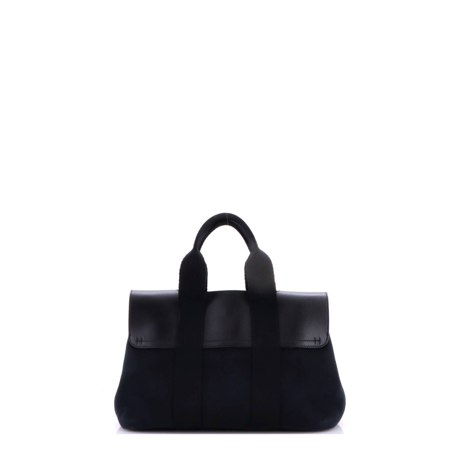 Valparaiso Bag Toile and Leather PM, Alternate, color, Noir