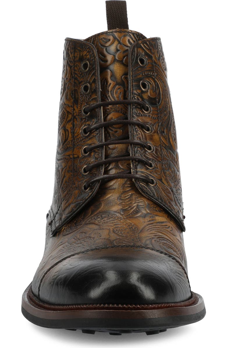 TAFT The Rome Embossed Cap Toe Boot, Alternate, color,