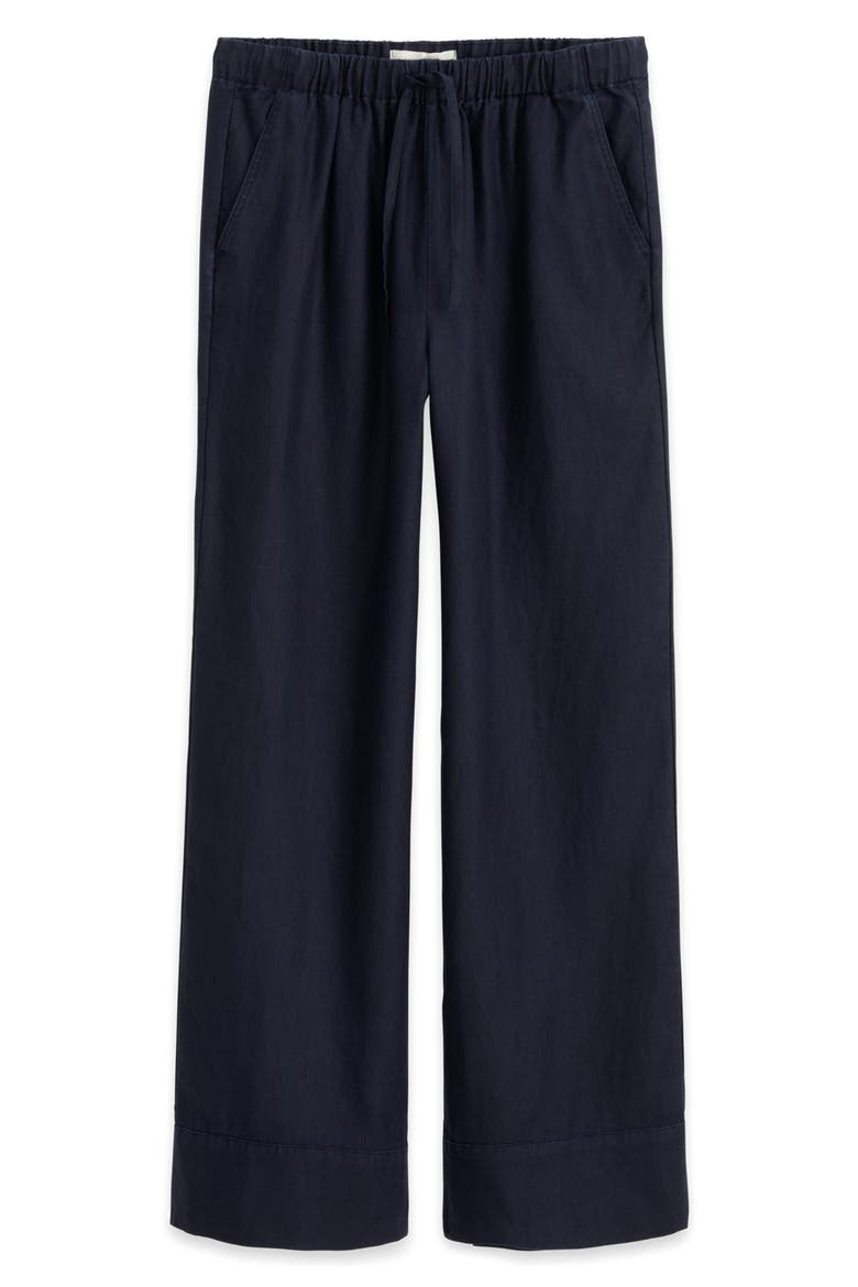 Riley Linen Wide Leg Pants, Alternate, color, DARK NAVY