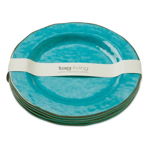 Veranda Melamine Salad Plates Set of Four Ocean Blue