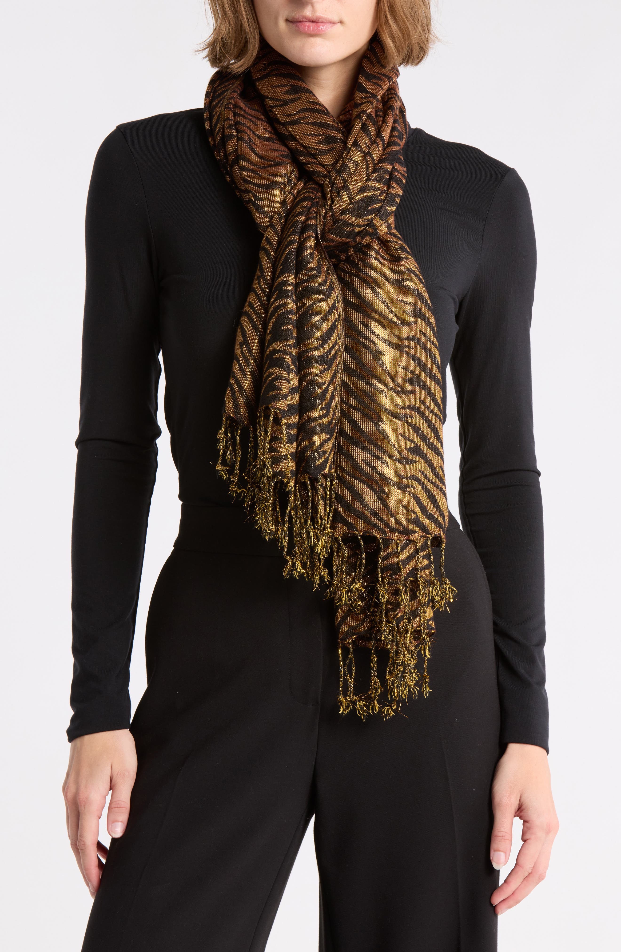 La Fiorentina Zebra Print Scarf