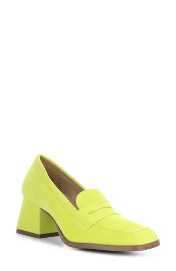 Bos. & Co. Ama Penny Loafer Pump In Yellow