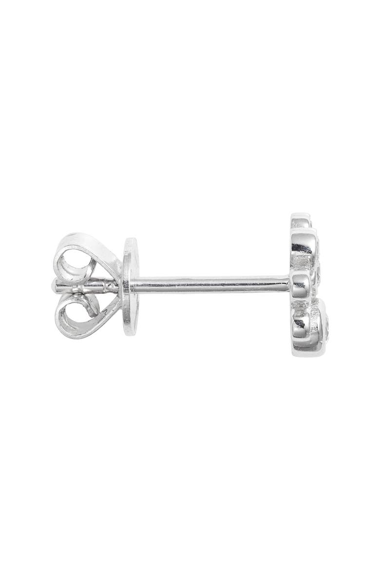 Diamond Cluster Stud Earrings, Alternate, color, SILVER
