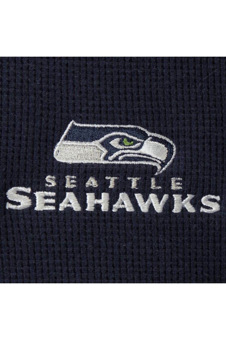 Men's Dunbrooke Navy Seattle Seahawks Logo Maverick Thermal Henley Long Sleeve T-Shirt, Alternate, color, Navy
