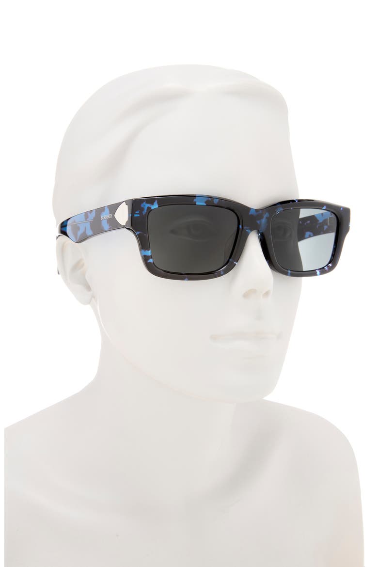 55mm Rectangular Sunglasses, Alternate, color, BLUE HAVANA