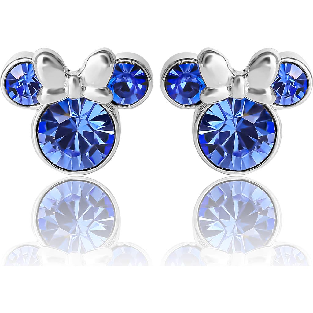 Disney Birthstone Stud Earrings In Blue