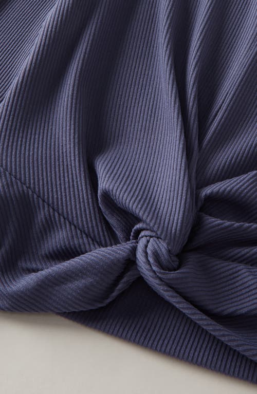 Zella Girl Kids' Ballet Crop Rib T-shirt In Blue