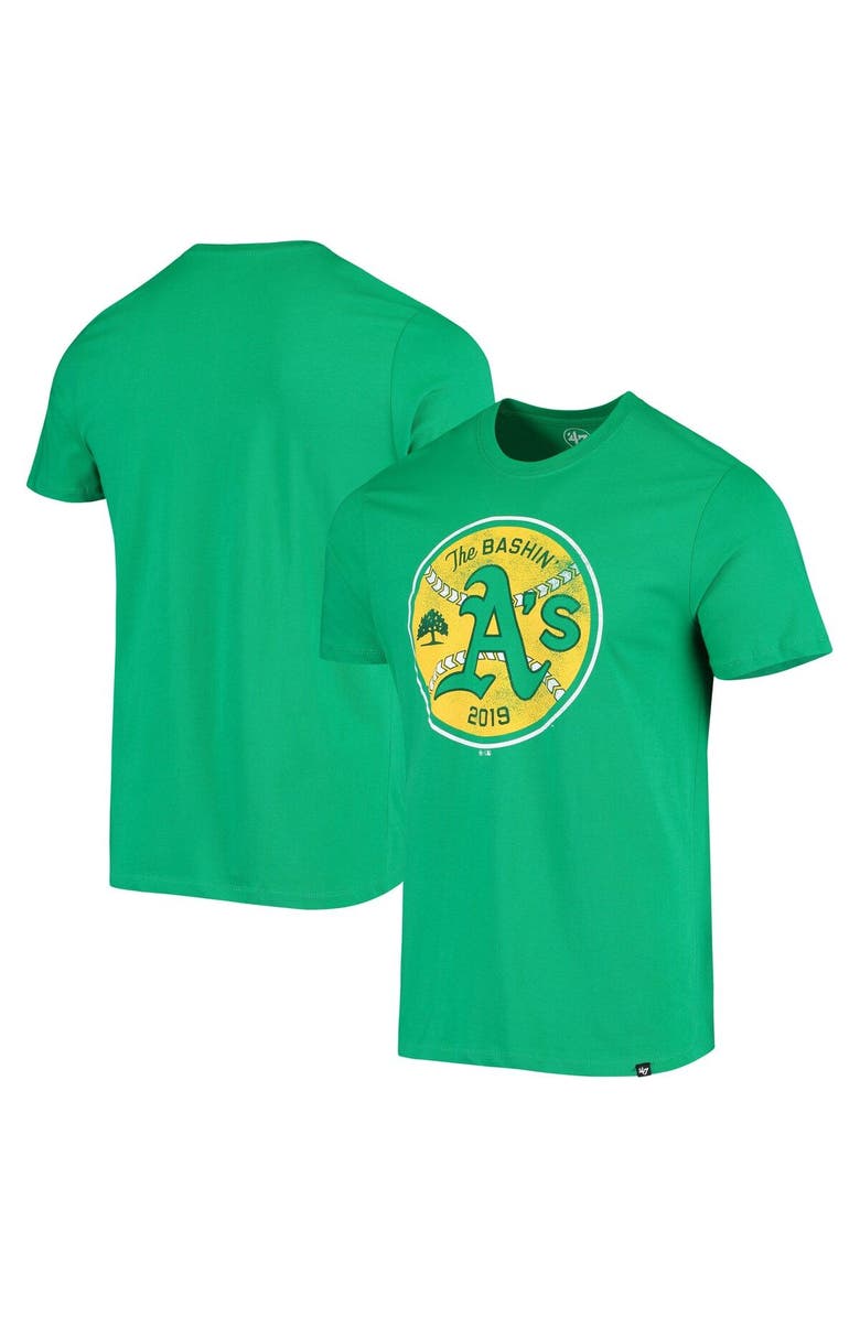 '47 Men's '47 Green Oakland Athletics The Bashin' A's Shirt, Main, color, 