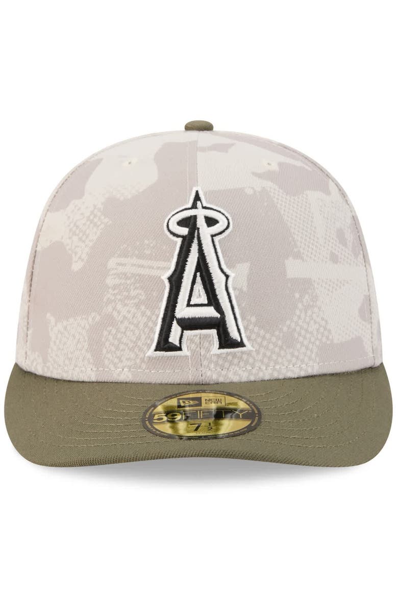 Men's New Era Light Beige/Olive Los Angeles Angels 2025 Armed Forces Day 59FIFTY Fitted Hat, Alternate, color, Light Beige