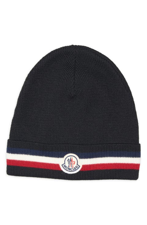 Tricolor Stripe Virgin Wool Beanie