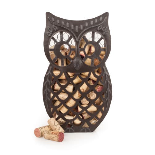 Twine Wise Owl Cork Collector In Gray