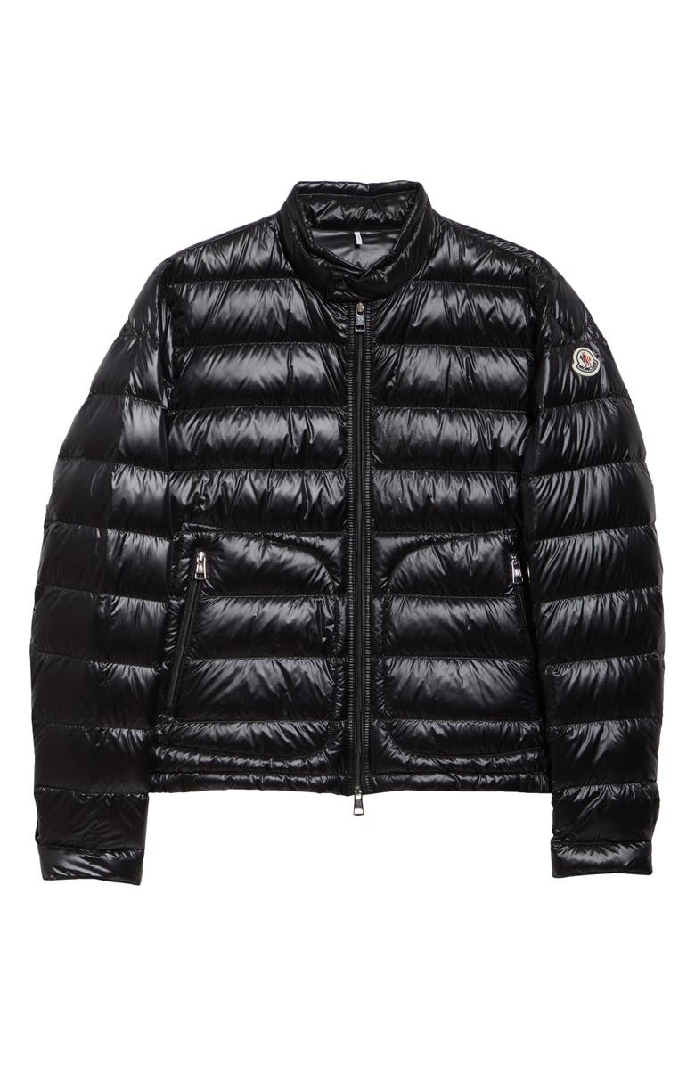 Moncler Acorus Down Jacket, Alternate, color, Black/ Black