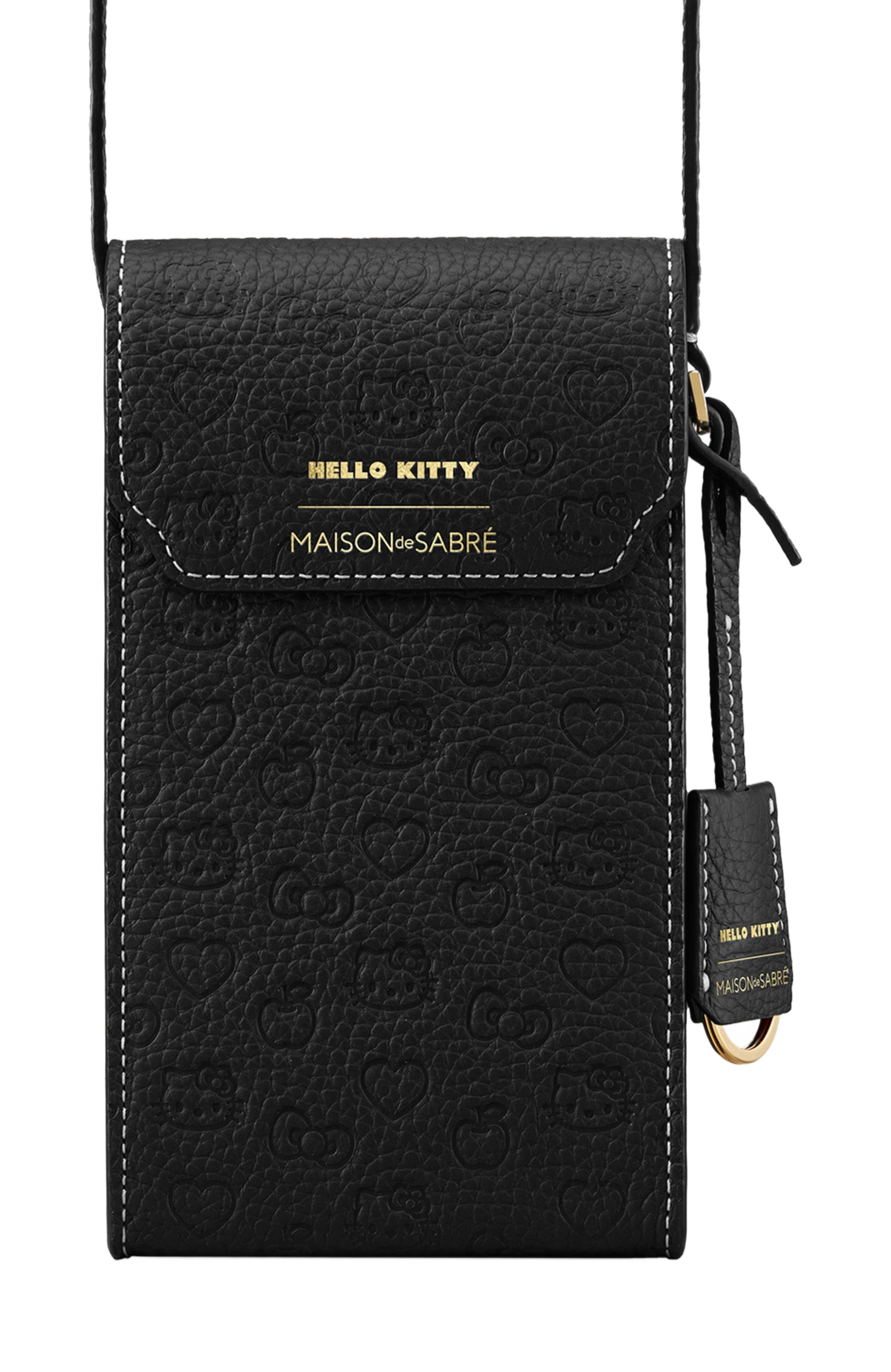 MAISON de SABRÉ Leather Phone Pouch, Main, color, 
