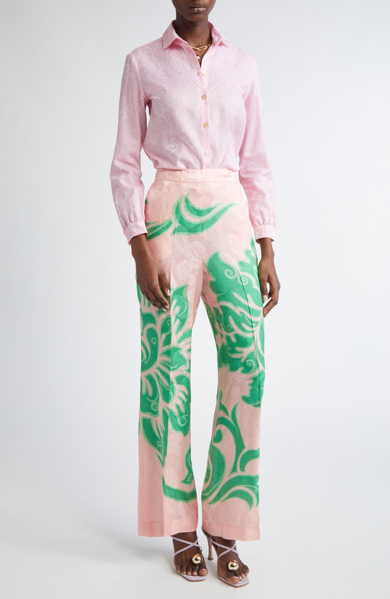 Etro Paisley Print Cotton Poplin Button-Up Shirt, Alternate, color, 