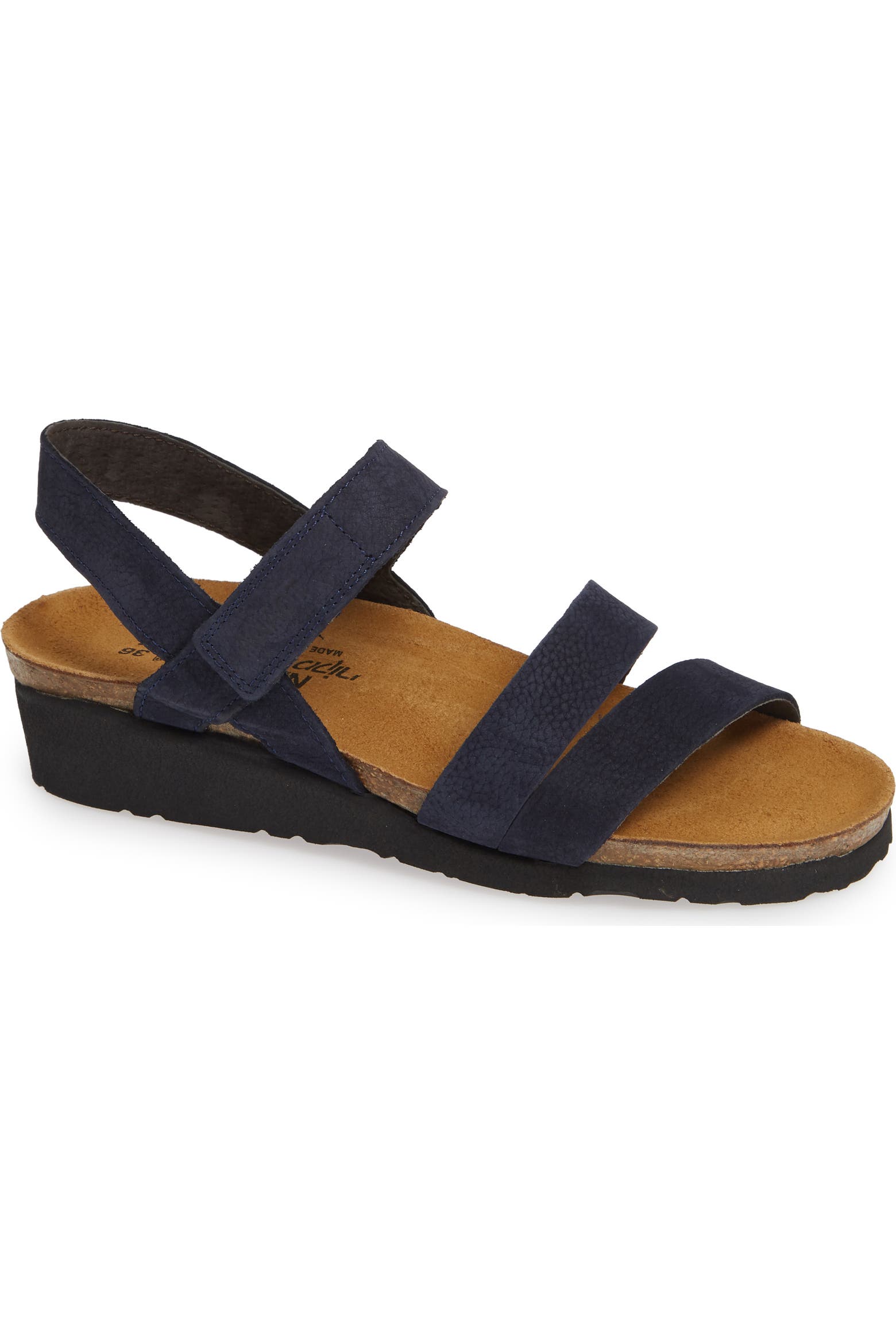 Naot Kayla Sandal in Navy Nubuck Leather