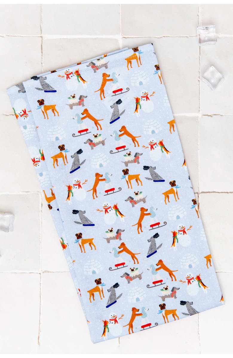 Puppington Dog Kitchen Towels, Alternate, color, Ice Pups Winter Woofs