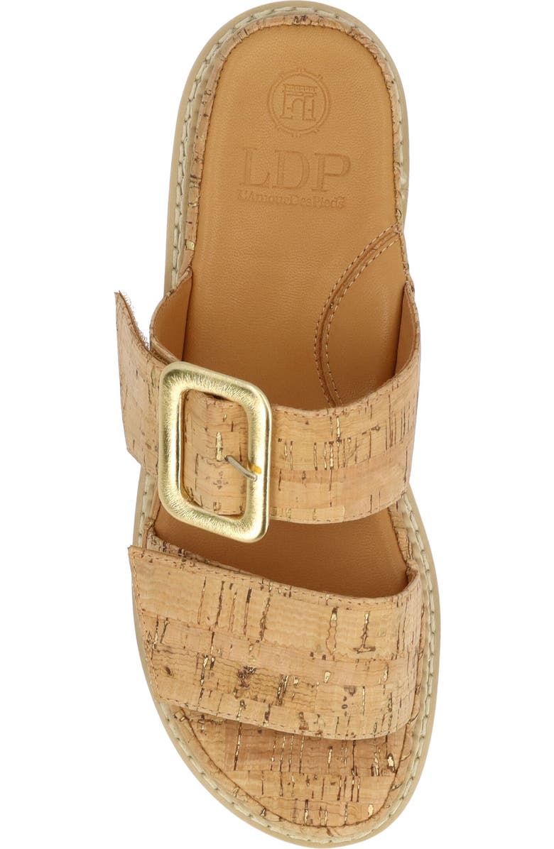 L'Amour des Pieds Dalbir Slide Sandal, Alternate, color, Natural/ Gold