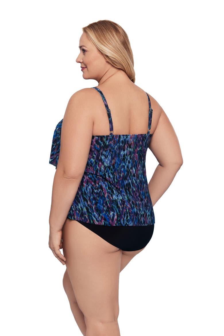 Ronnie 2 Tier Ruffle Tankini Swimsuit Top, Alternate, color, Mystic Skin