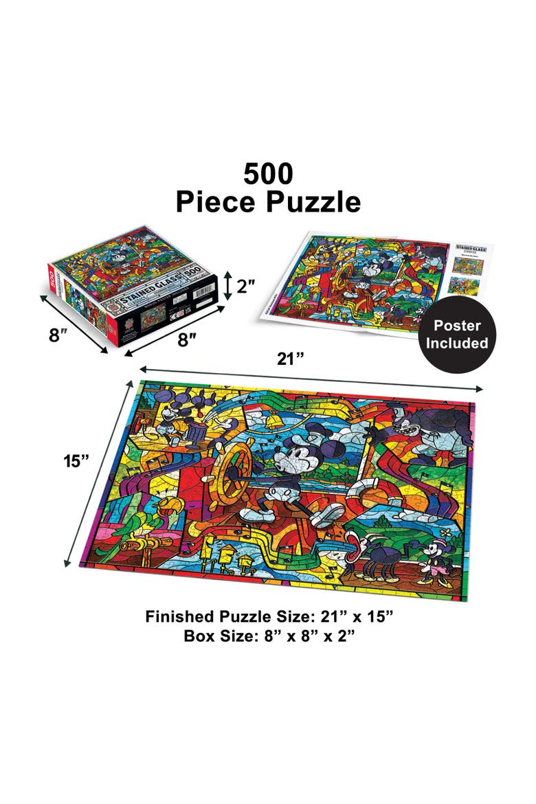 Steamboat Willie 500 Piece Jigsaw Puzzle, Alternate, color, Multicolor