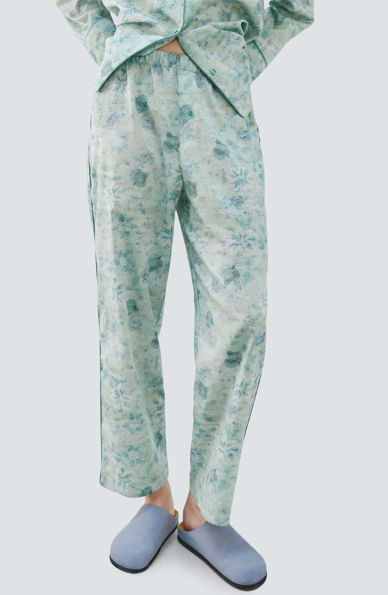 MANGO Print Cotton Pajama Pants, Main, color, 