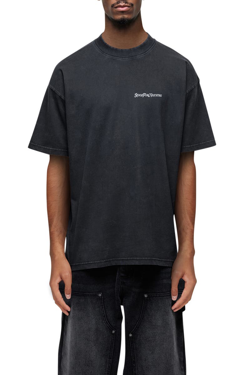 Good For Nothing Vintage Wash Relaxed T-Shirt, Main, color, Black