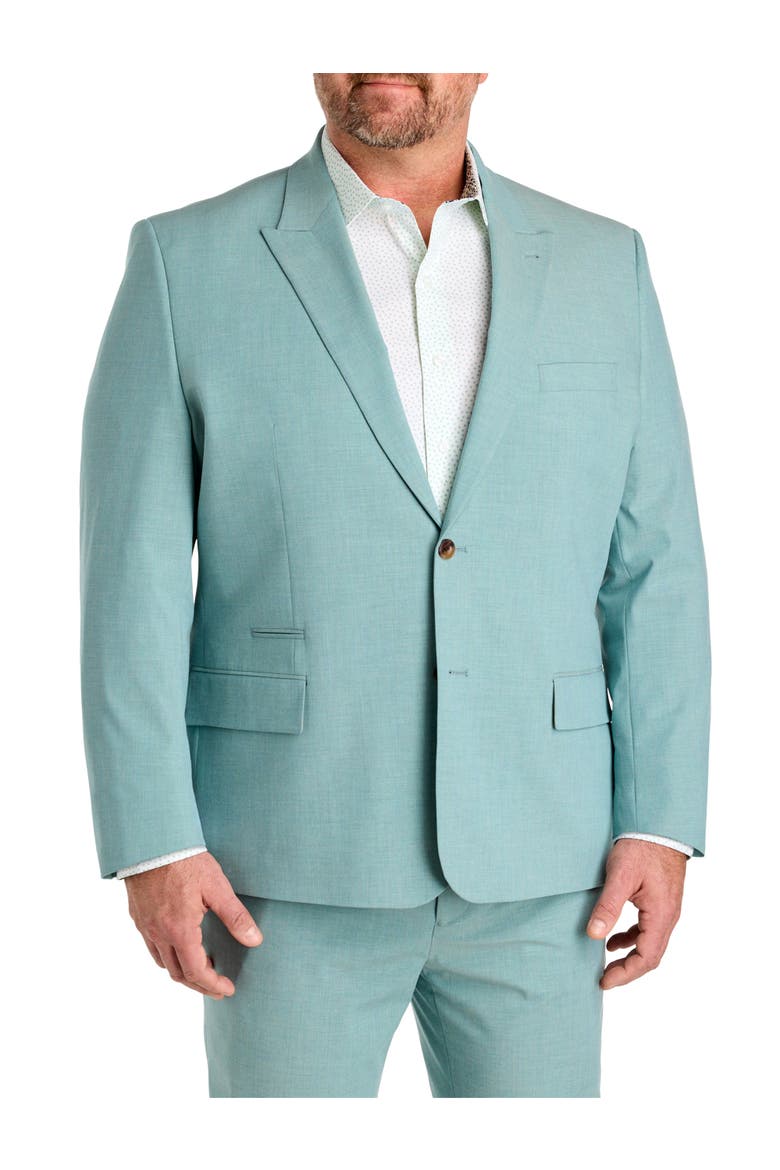 Big & Tall Machine Washable Suit Jacket, Main, color, TEAL