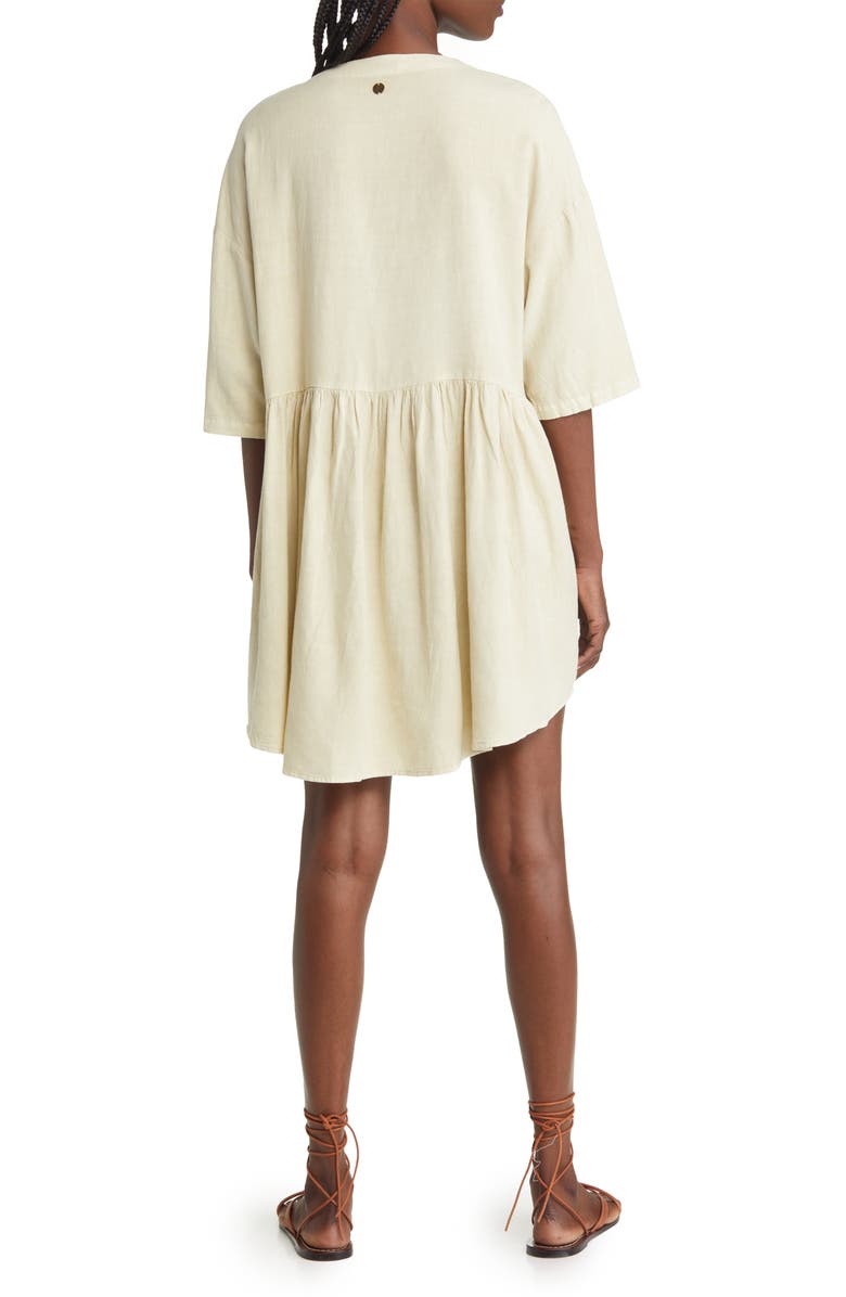 Rip Curl Patch Pocket Button-Up Shift Minidress, Alternate, color,