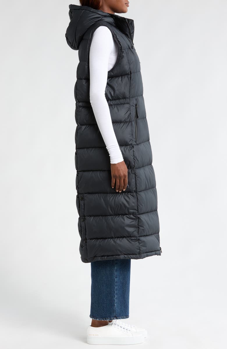 Columbia Pike Lake Water Repellent Hooded Long Puffer Vest, Alternate, color, 