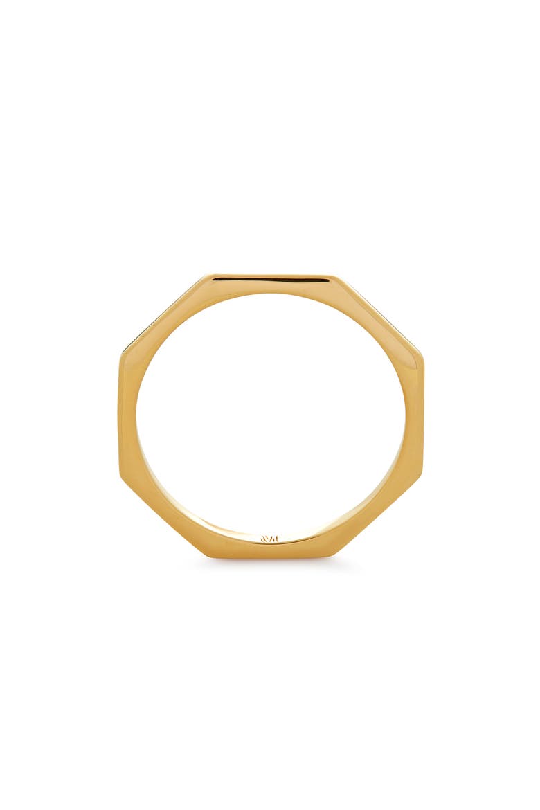 Octagon Stacking Ring, Main, color, 18CT GOLD VERMEIL