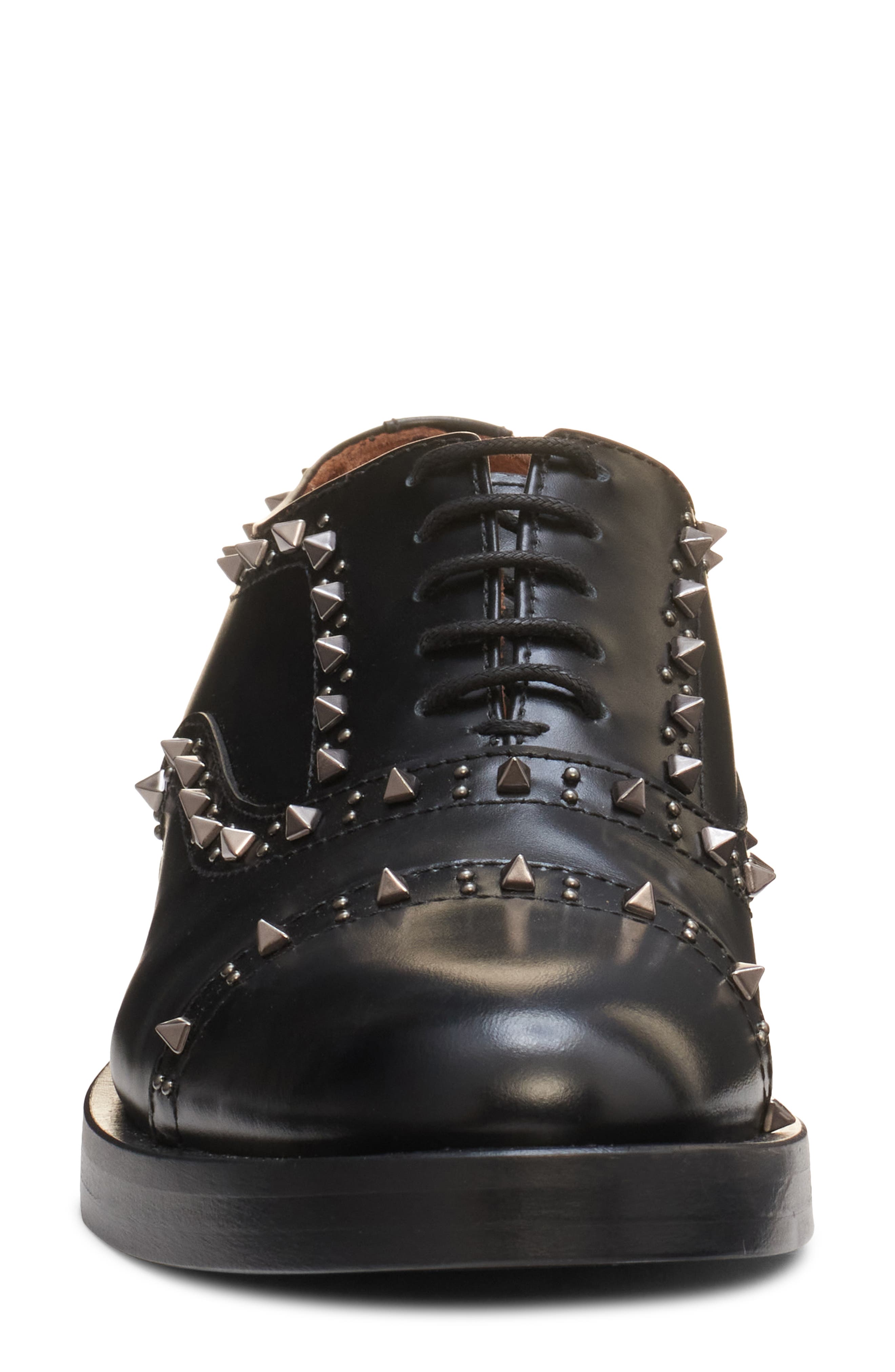 Gentleglam Studded Wingtip Oxford, Alternate, color, NERO