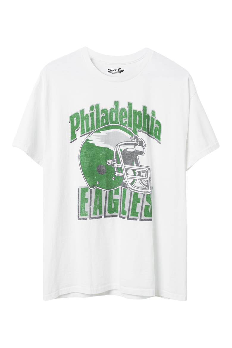 Philadelphia Eagles Throwback Helmet Cotton Graphic T-Shirt, Main, color, WHITE