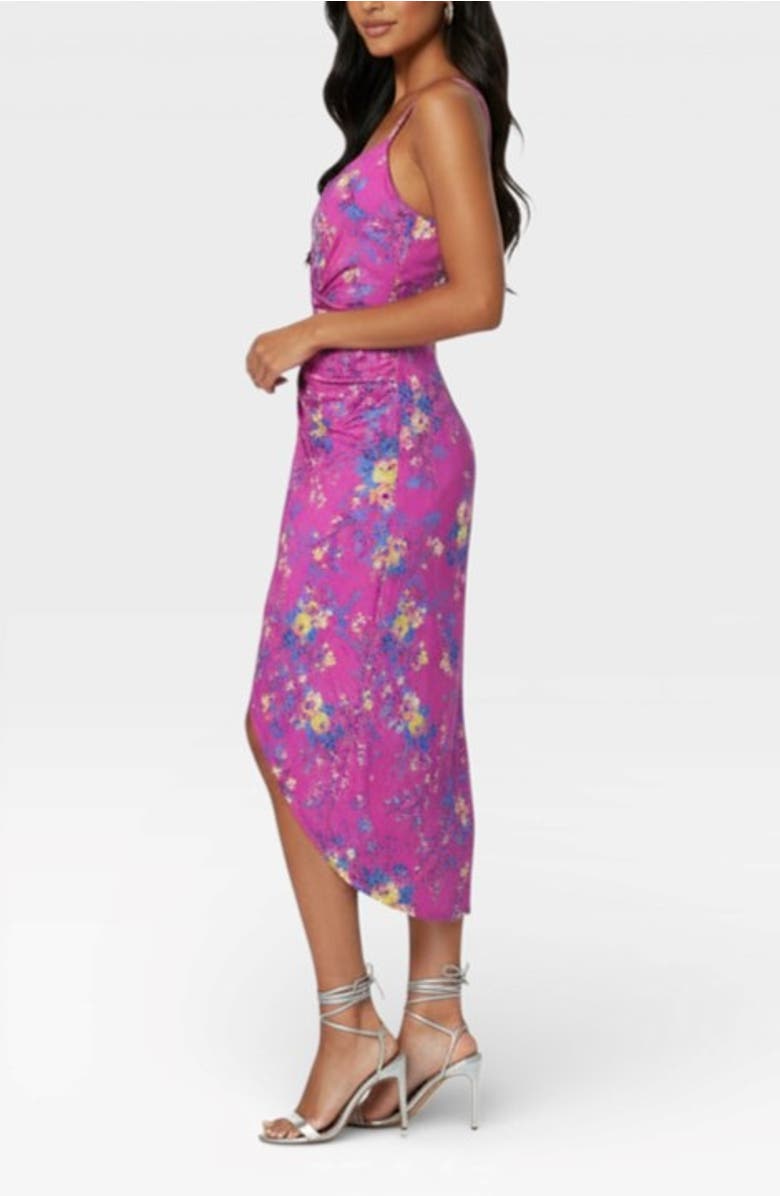 RACHEL Rachel Roy Bree Printed Wrap Midi Dress, Alternate, color, Plum Ditsy Floral