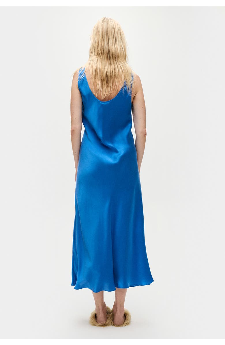 SILK LAUNDRY SCOOP NECK DRESS WAVE, Alternate, color,