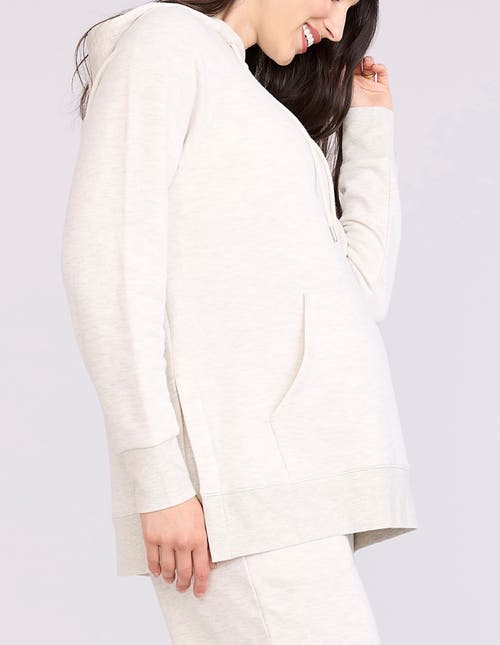 Motherhood Maternity Relaxed Fit Tunic Maternity Hoodie In White