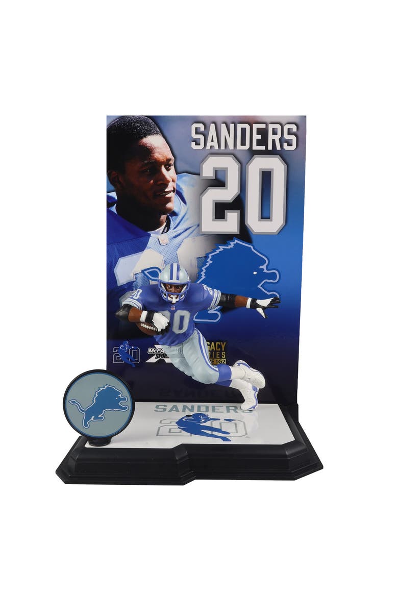 Barry Sanders (Detroit Lions) (Blue) (Gold Label) NFL 7" Posed Figure McFarlane, Main, color, Multi-Color