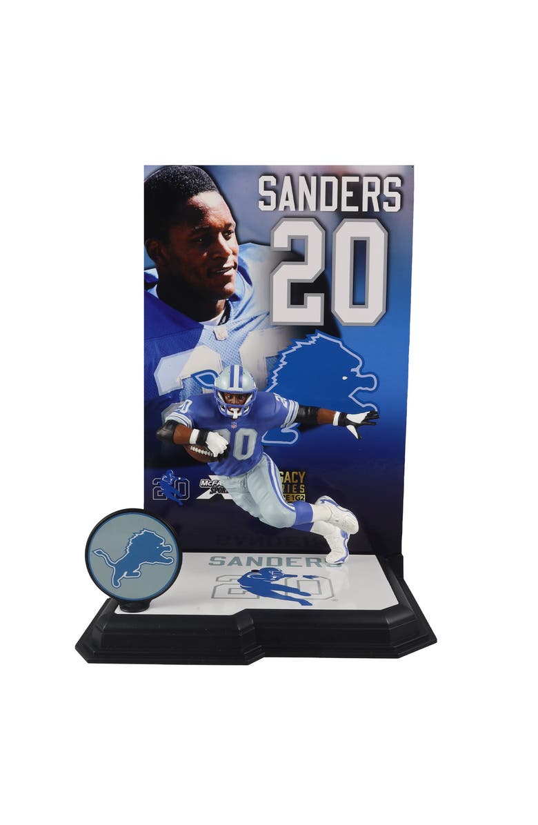 McFarlane Barry Sanders (Detroit Lions) (Blue) (Gold Label) NFL 7" Posed Figure McFarlane, Main, color, Multi-Color