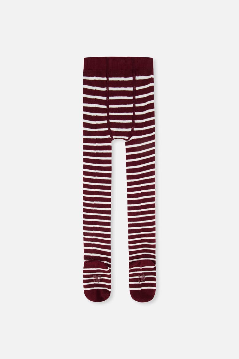 Knit Striped Star Knee Stretch Tights, Alternate, color, Reddish-Brown