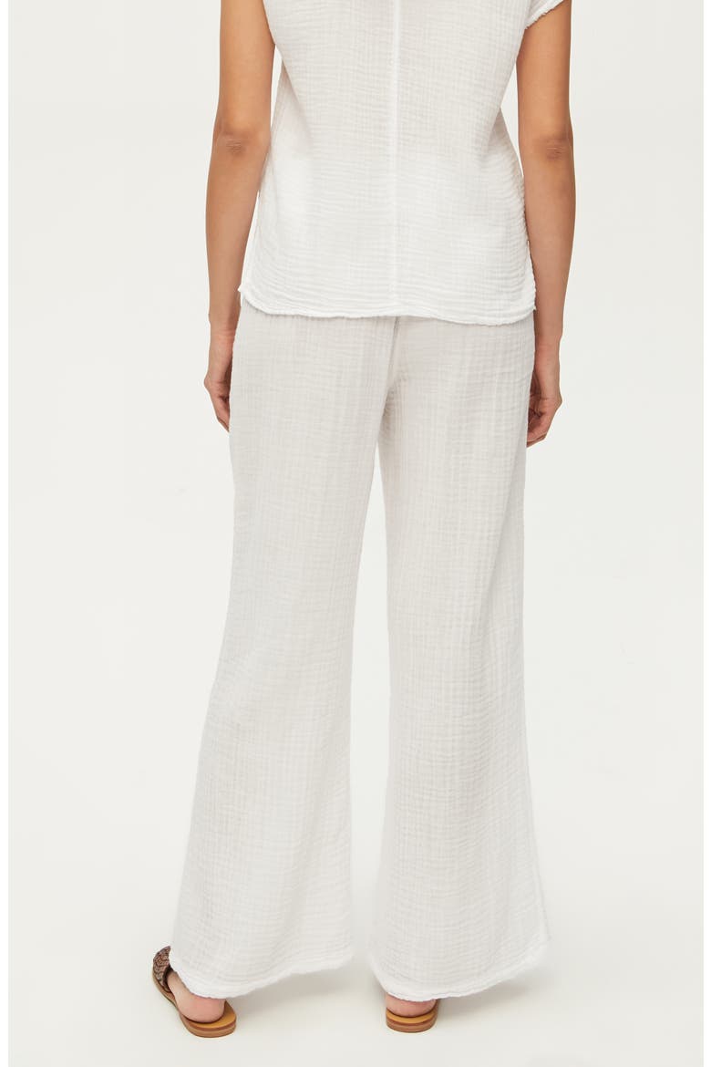 Smocked Wide Leg Pants, Alternate, color, WHITE