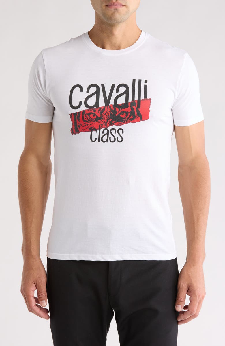 Cavalli Class Stretch Cotton Graphic T-Shirt, Main, color, 